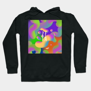 Gradient of stripes, Zeta label Hoodie